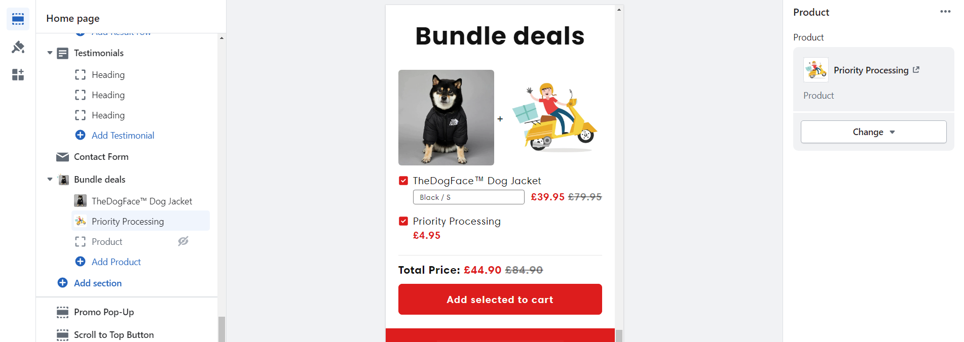 add bundle deals